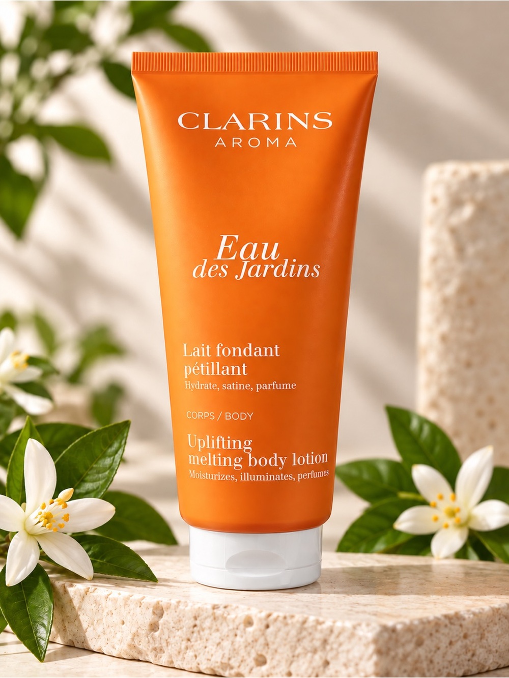 New Sealed Clarins Aroma Eau Des Jardins Body Lotion Moisturizer Full Size